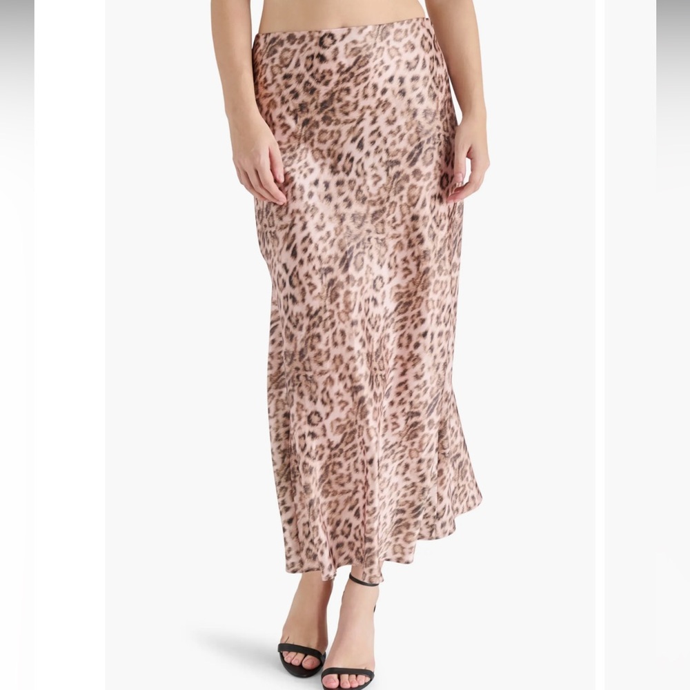 Steve Madden Animal Print Satin Slip Maxi Skirt - Picture 1 of 5